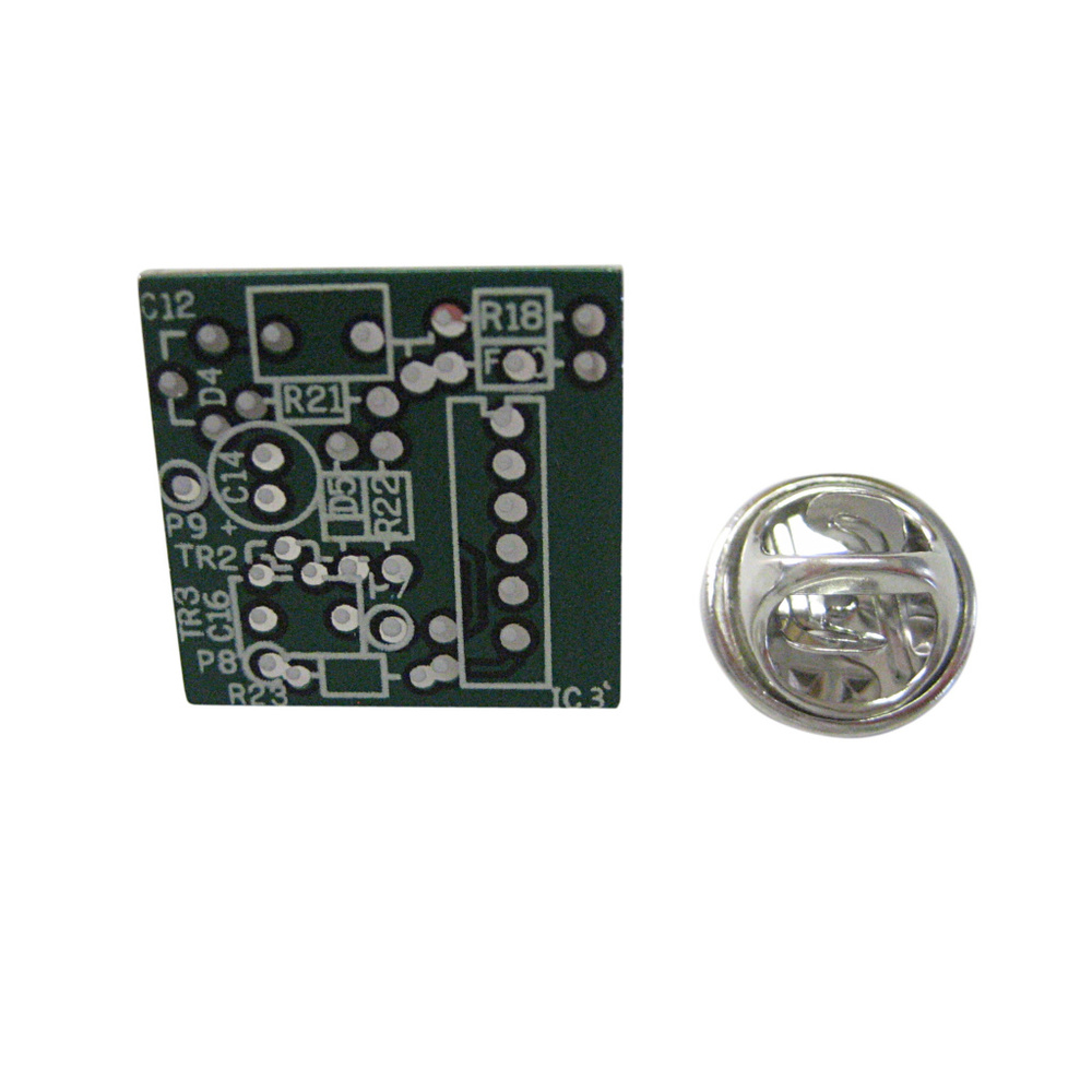 Detailed Computer Circuit Design Lapel Pin - image 1